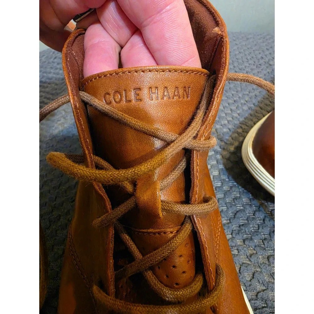 Cole Haan Grand Crosscourt Chukka Tan Leather Mens Boots 13M C29589